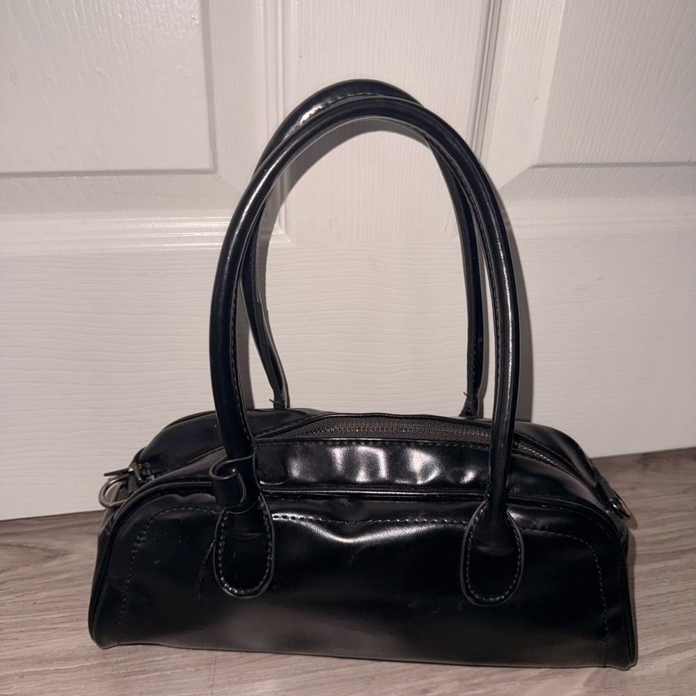 Black Patent Leather Women's Shoulder Bag